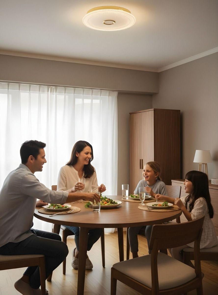 Lámpara Techo Decorativa Elegante Plafón Forma Circular Jhn-4