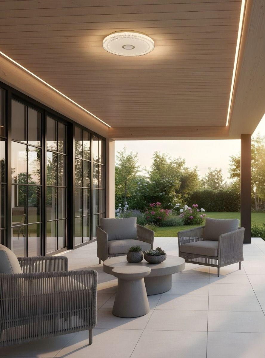 Lámpara Techo Decorativa Elegante Plafón Forma Circular Jhn-6