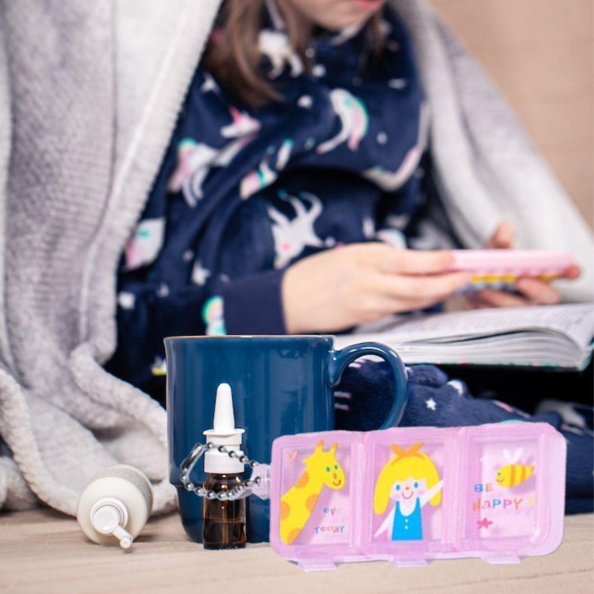 SET 8 MINI PASTILLERO DIBUJOS DIARIO NIÑA PORTATIL VIAJE LAU-7