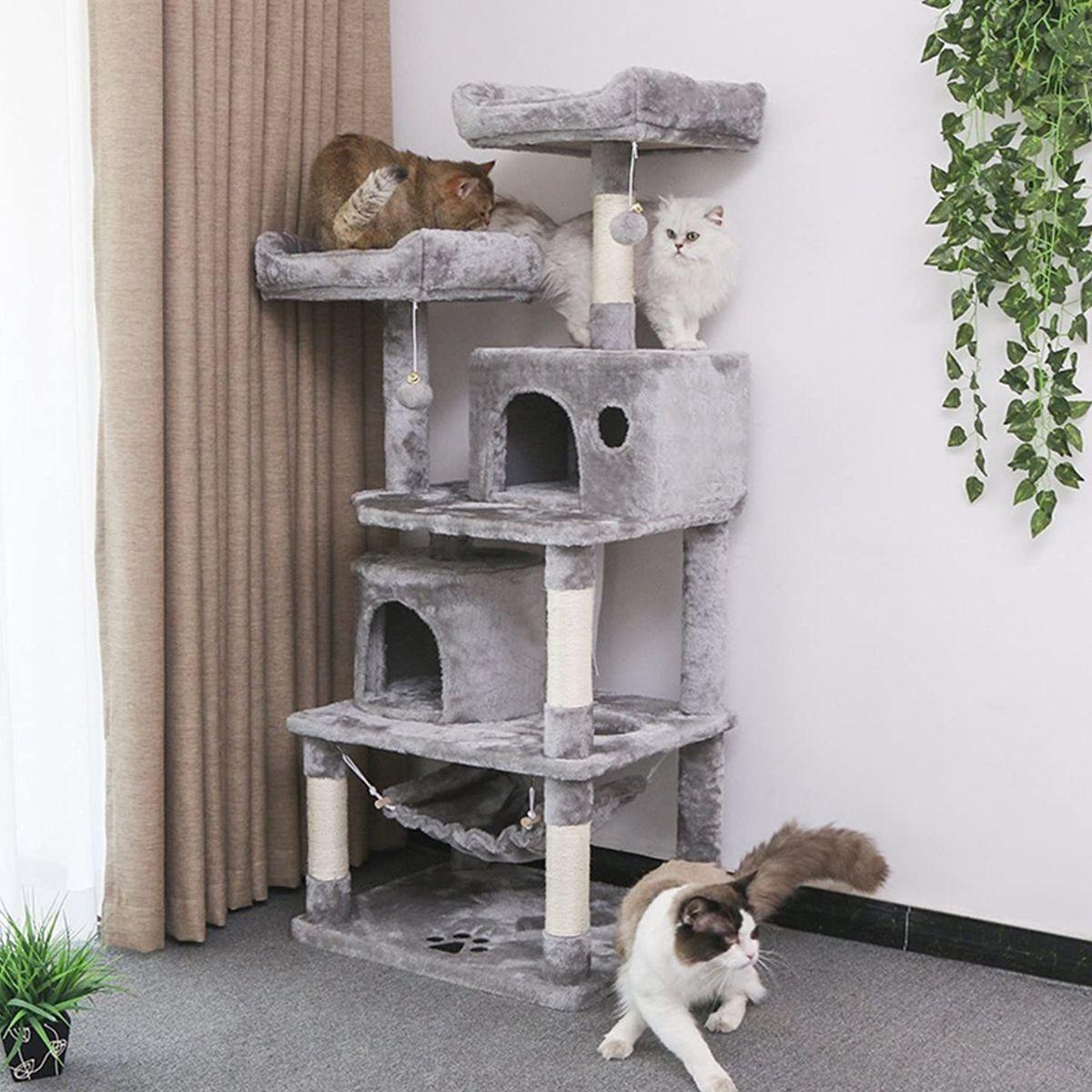 TORRE RASCADOR GRANDE PARA GATOS MASCOTAS ENTRETENIMIENTO LAU-2