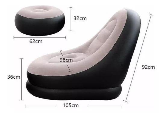Sofa Sillon Inflable Portatil Comodidad Hogar Parque Rondon-4