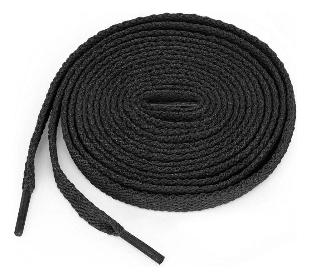 SET 10 CORDONES PLANOS PARA ZAPATILLAS DEPORTE NEGROS LAU-4