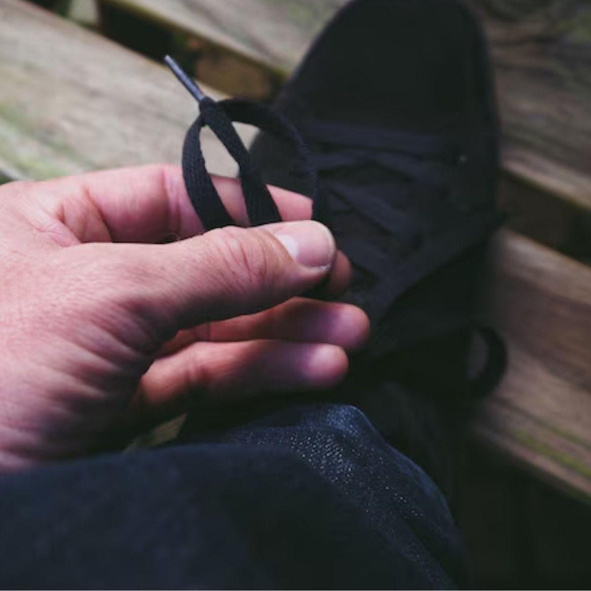 SET 10 CORDONES PLANOS PARA ZAPATILLAS DEPORTE NEGROS LAU-9