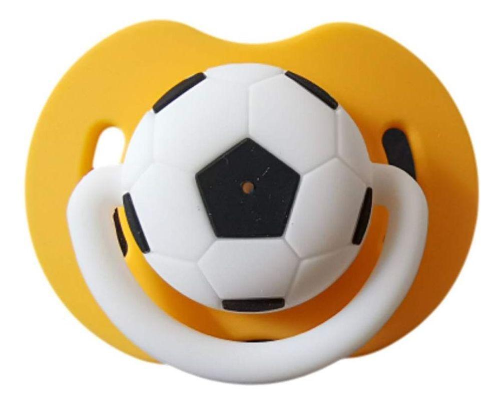 SET 5 CHUPETES DISEÑO DIVERTIDO FUTBOL SUAVE BEBE LAU-9