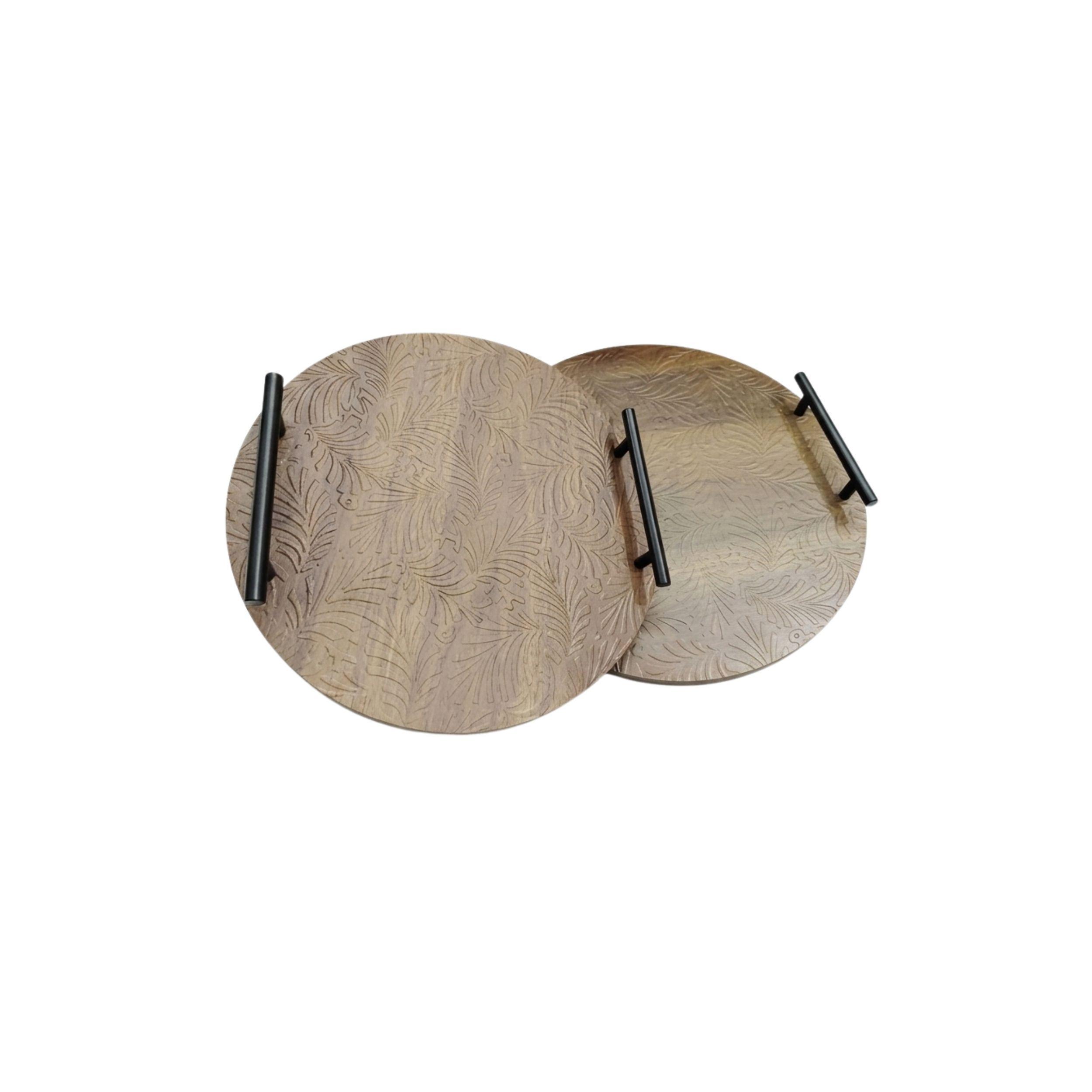 Duo Bandejas Mesa Decorativas Premium Diseño Moderno ALJ-7