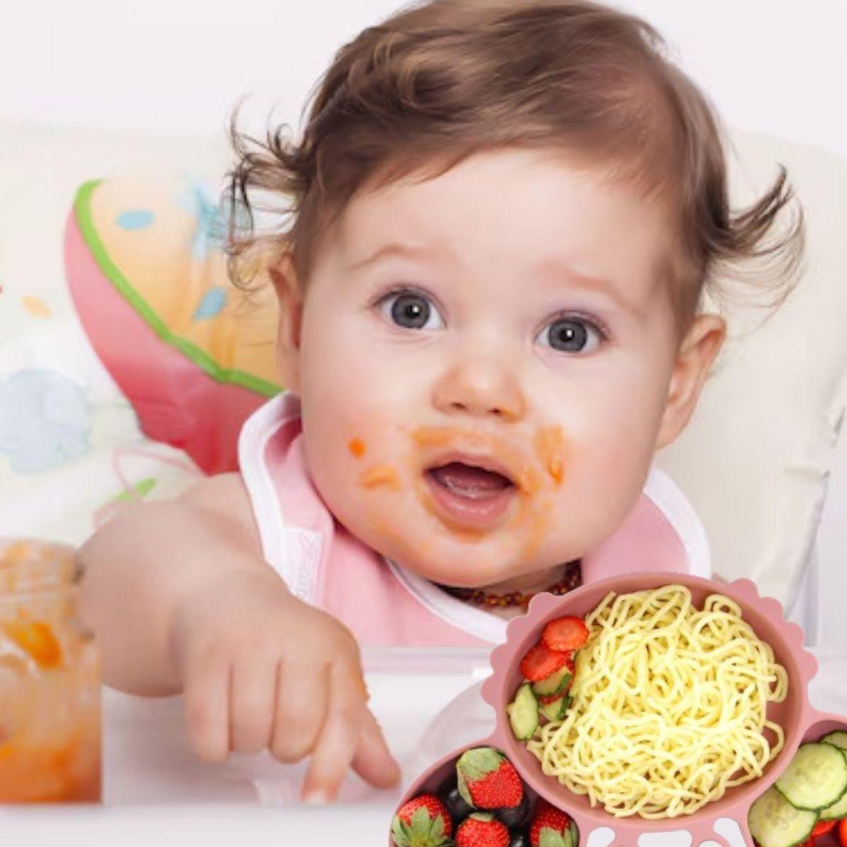 SET ALIMENTACION CANGREJO BEBE 9 PZA SILICONA DIVERTIDA LAU-8