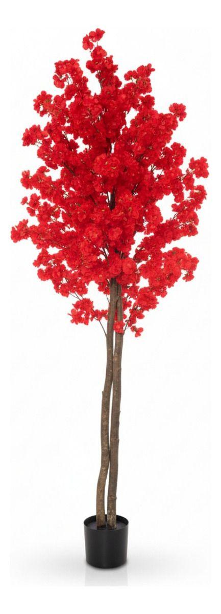 Planta Artificial Decorativa Flor Cerezo Árbol Adorno Jhn-0