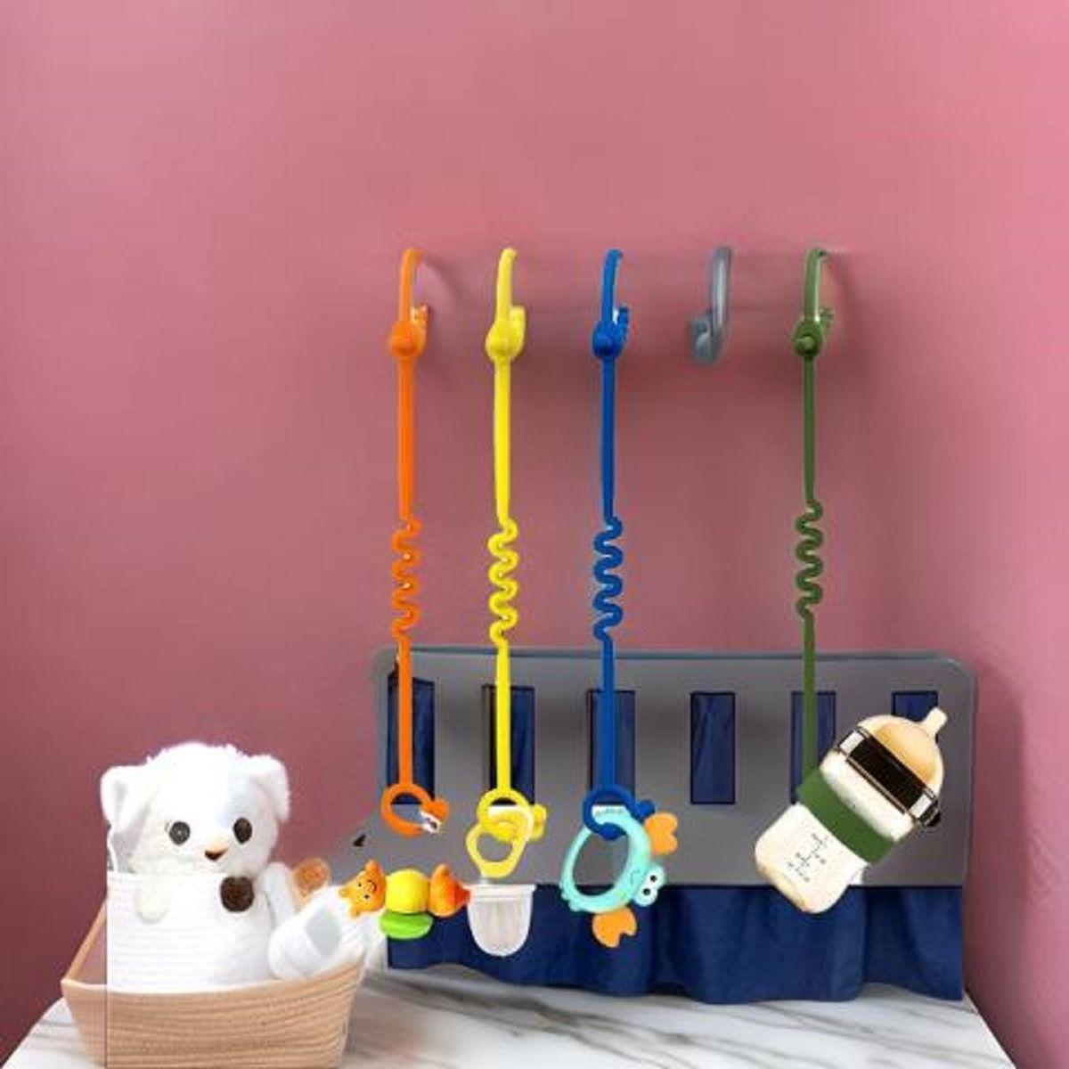 Set 5 Portachupetes Mamaderas Silicona Juguete Bebes Lau-8