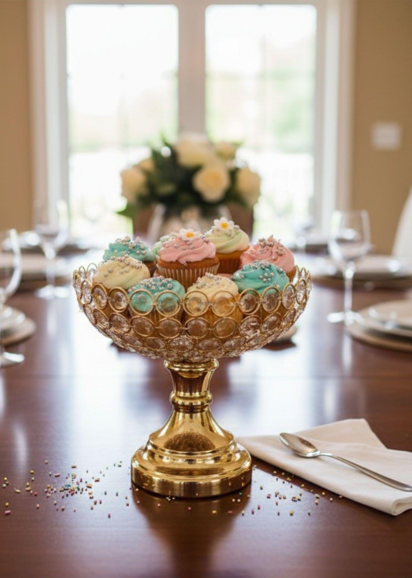 Recipiente Decorativo Pedestal Frasco Moderno Adorno Jhn-4