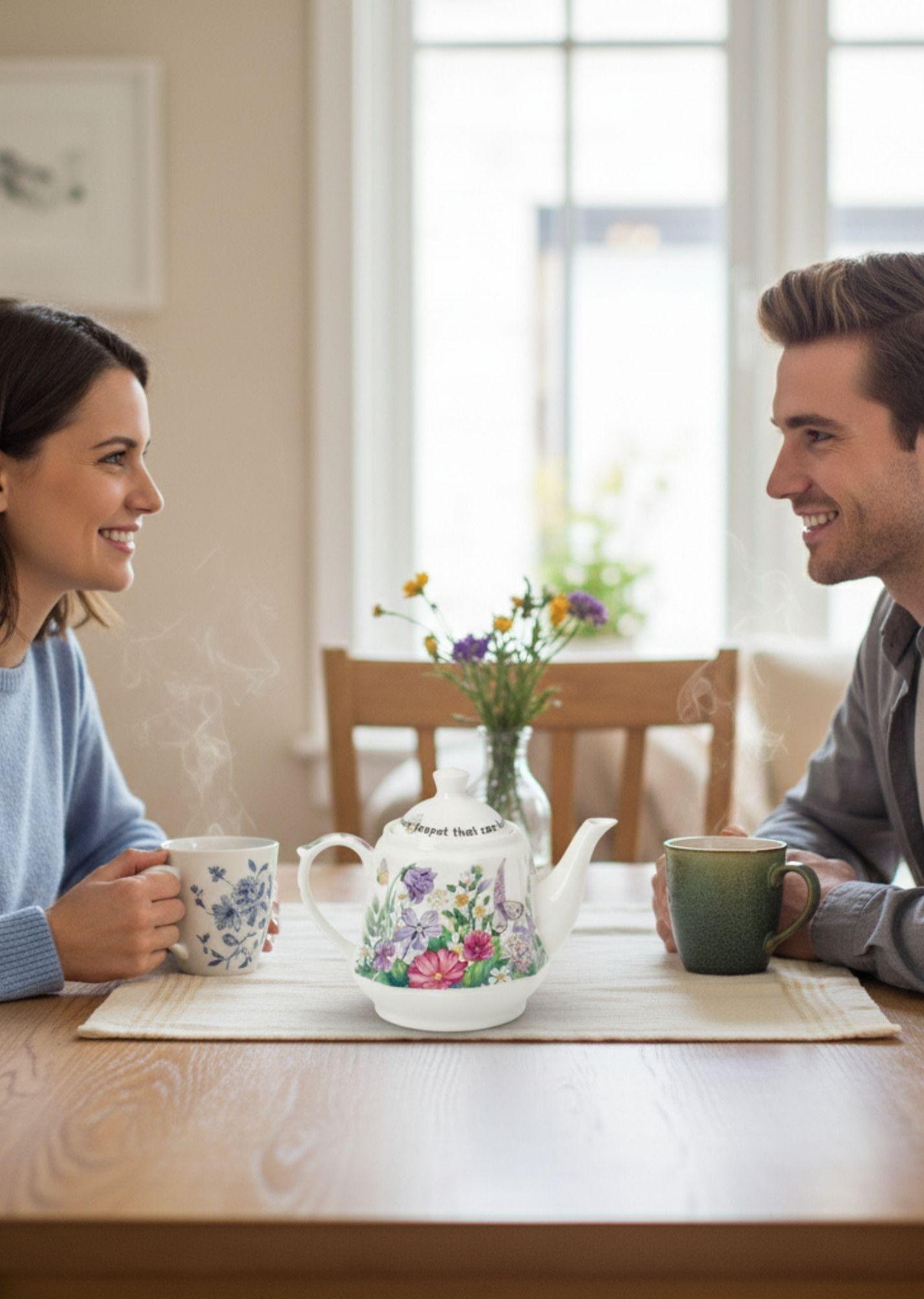 Tetera Diseño Botánico Belleza Natural Decoración Hogar Jhn-3