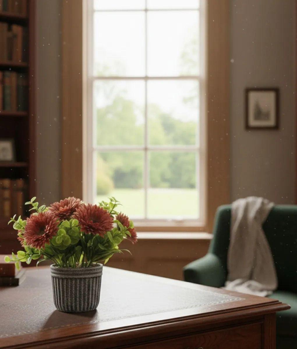 Planta Decorativa Artificial Crisantemos Silvestres Jhn-8