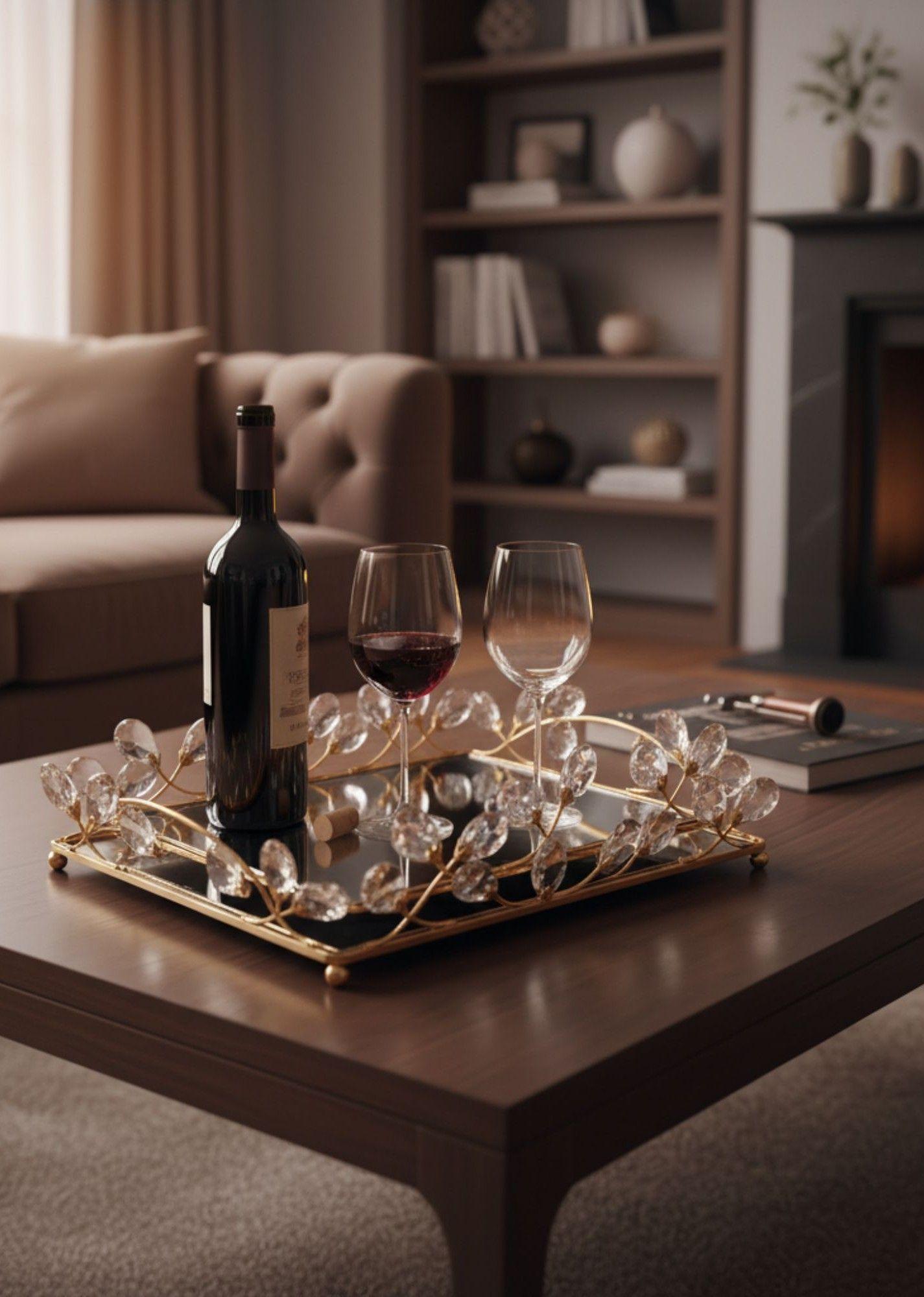 Bandeja Decorativa Elegante Multifuncional Organizador Jhn-6