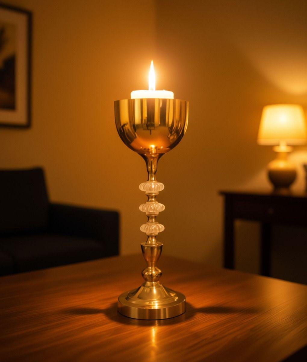 Portavelas Decorativo Copa Elegante Adorno Hogar Jhn-5