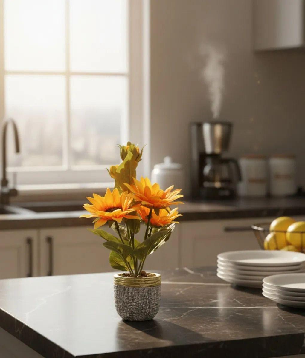 Planta Artificial Decorativa Diseño Girasol Adorno Jhn-8