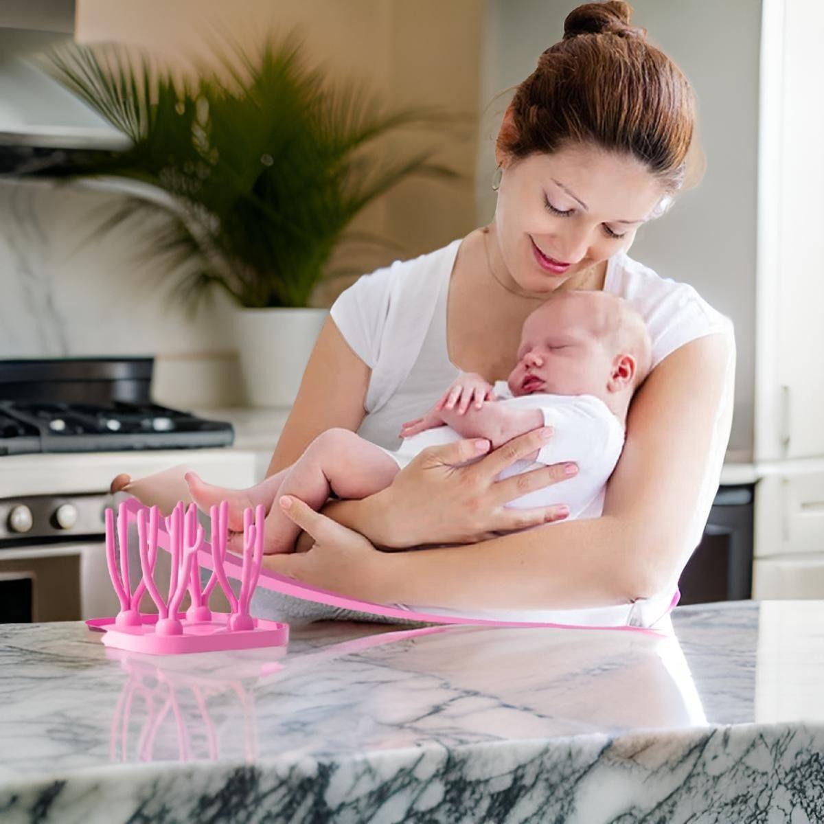 Set 3 Escurridor Secador Mamadera  Biberon Arbol Bebes Lau-5