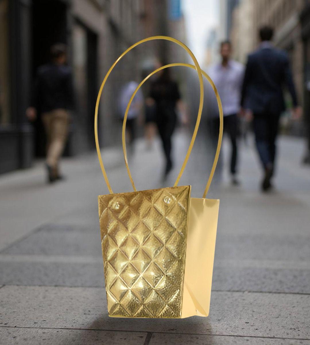 Bolsa Flores Regalo Trapezoidal Asa Creativa 10 Pieza Jhn-9