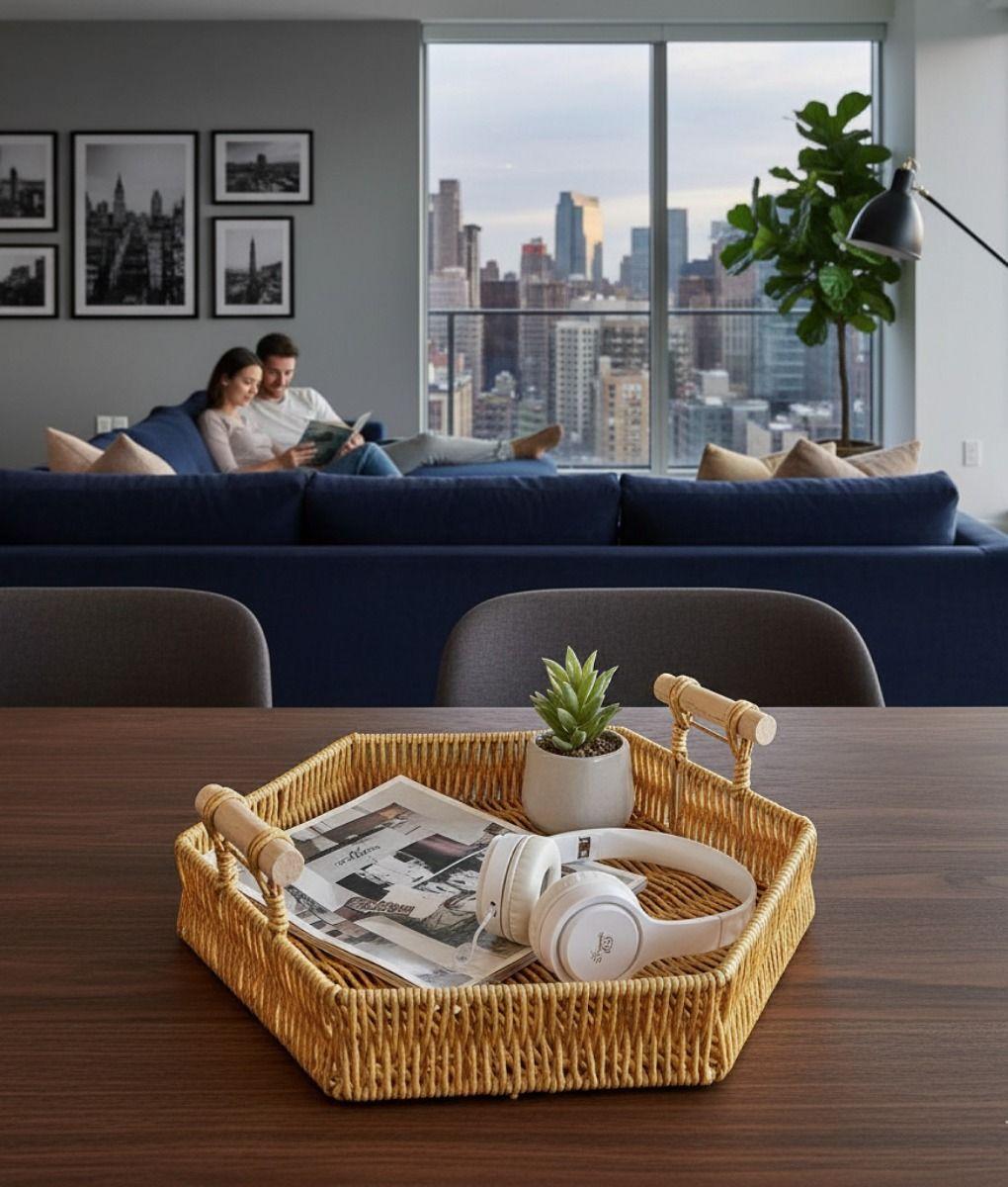 Set 3 Canastos Decorativos Cestas Apilables Naturales Jhn-2