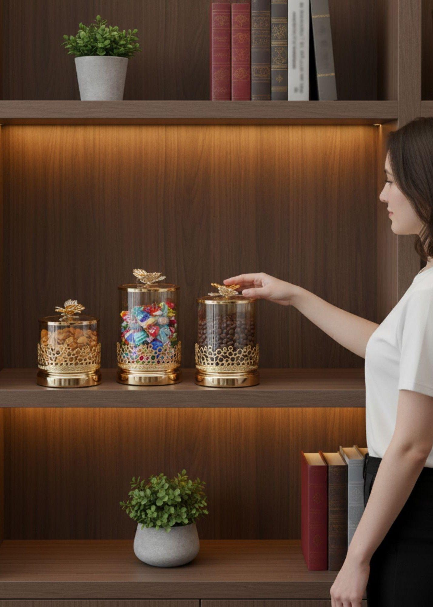 Set Frasco Decorativo Moderno Recipiente Adorno Hogar Jhn-4