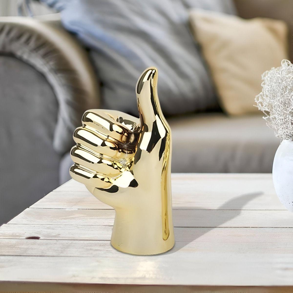Set de 3 Figura Mano Decoración Dorado Soporte Joyería Jhn-2