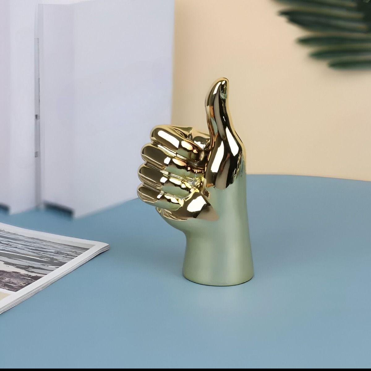 Set de 3 Figura Mano Decoración Dorado Soporte Joyería Jhn-6
