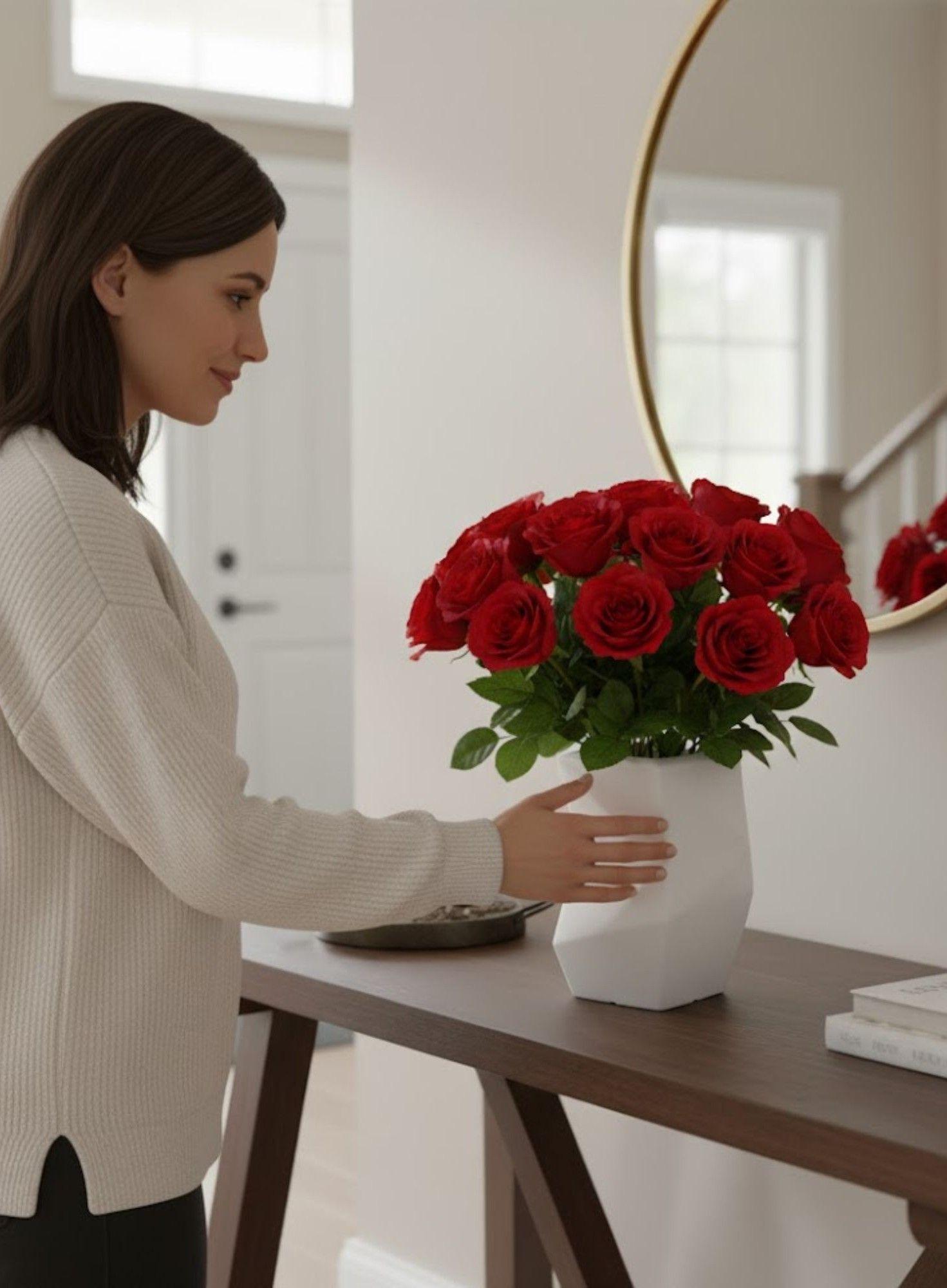 Florero Decorativo Jarrón Silueta Escultural Moderno Jhn-2