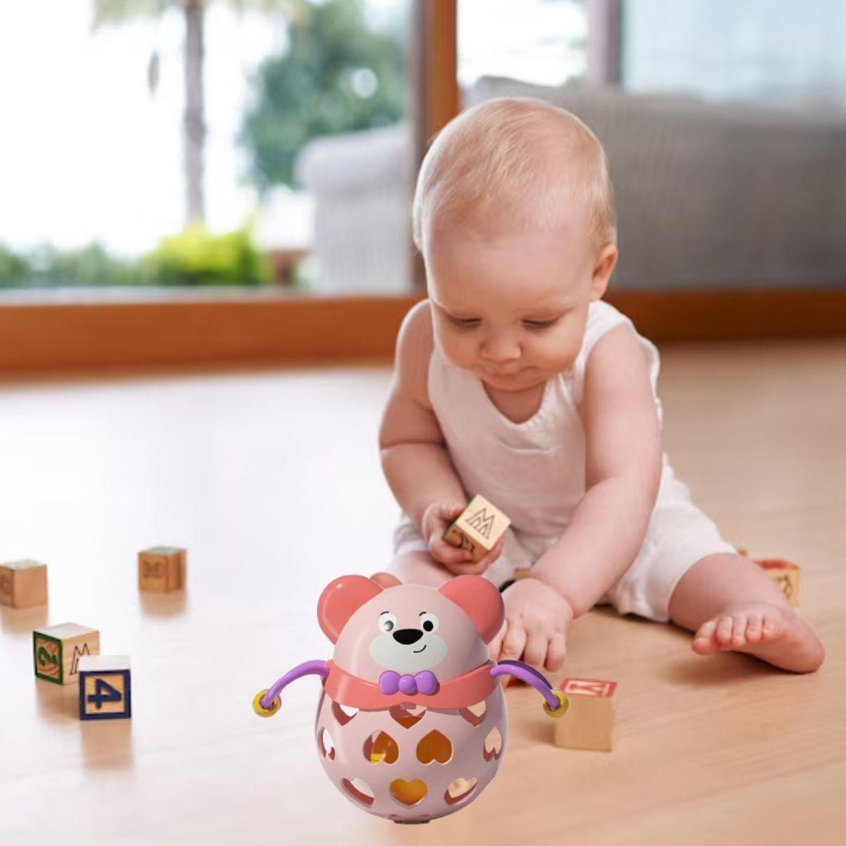 SET 3 SONAJERO JUGUETE SENSORIAL OSITO ESTIMULA BEBE LAU-4