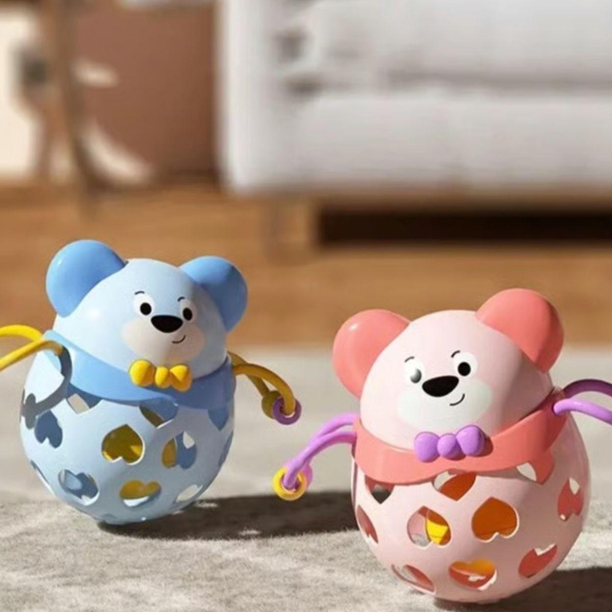 SET 3 SONAJERO JUGUETE SENSORIAL OSITO ESTIMULA BEBE LAU-8