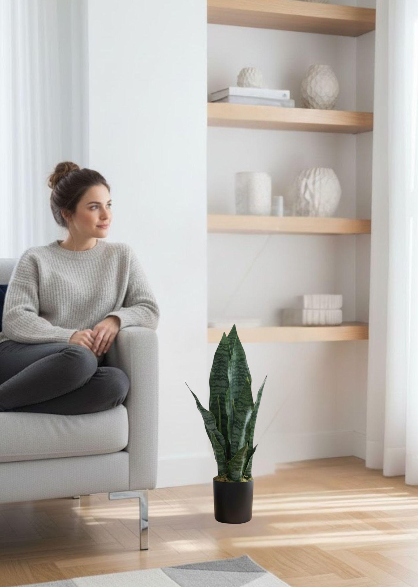 Planta Artificial Decorativa Interior Adorno Minimalista Jhn-2