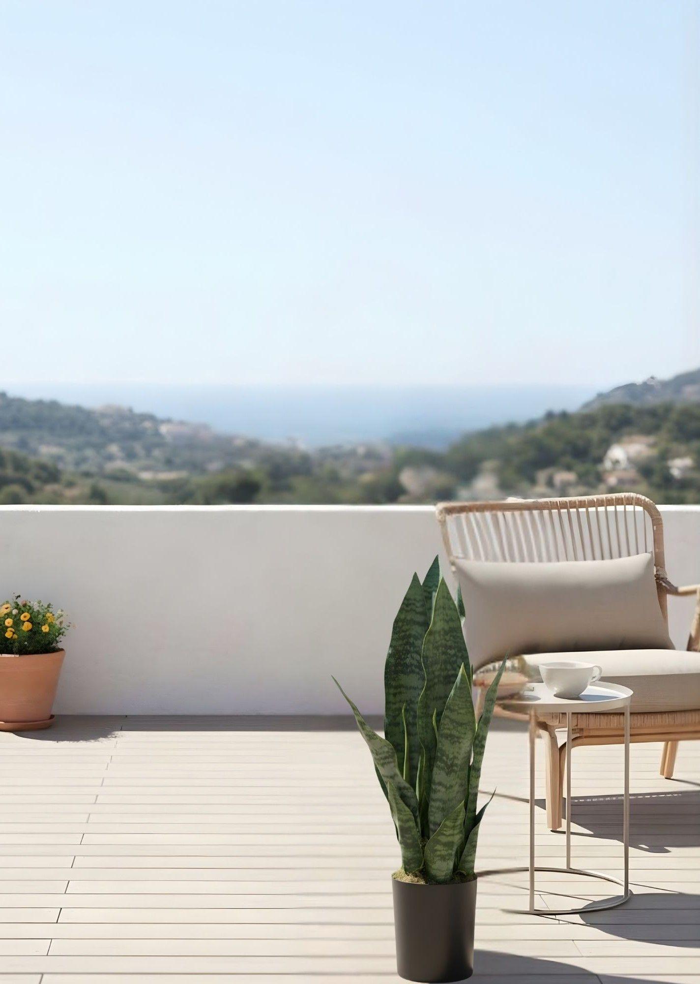 Planta Artificial Decorativa Interior Adorno Minimalista Jhn-6