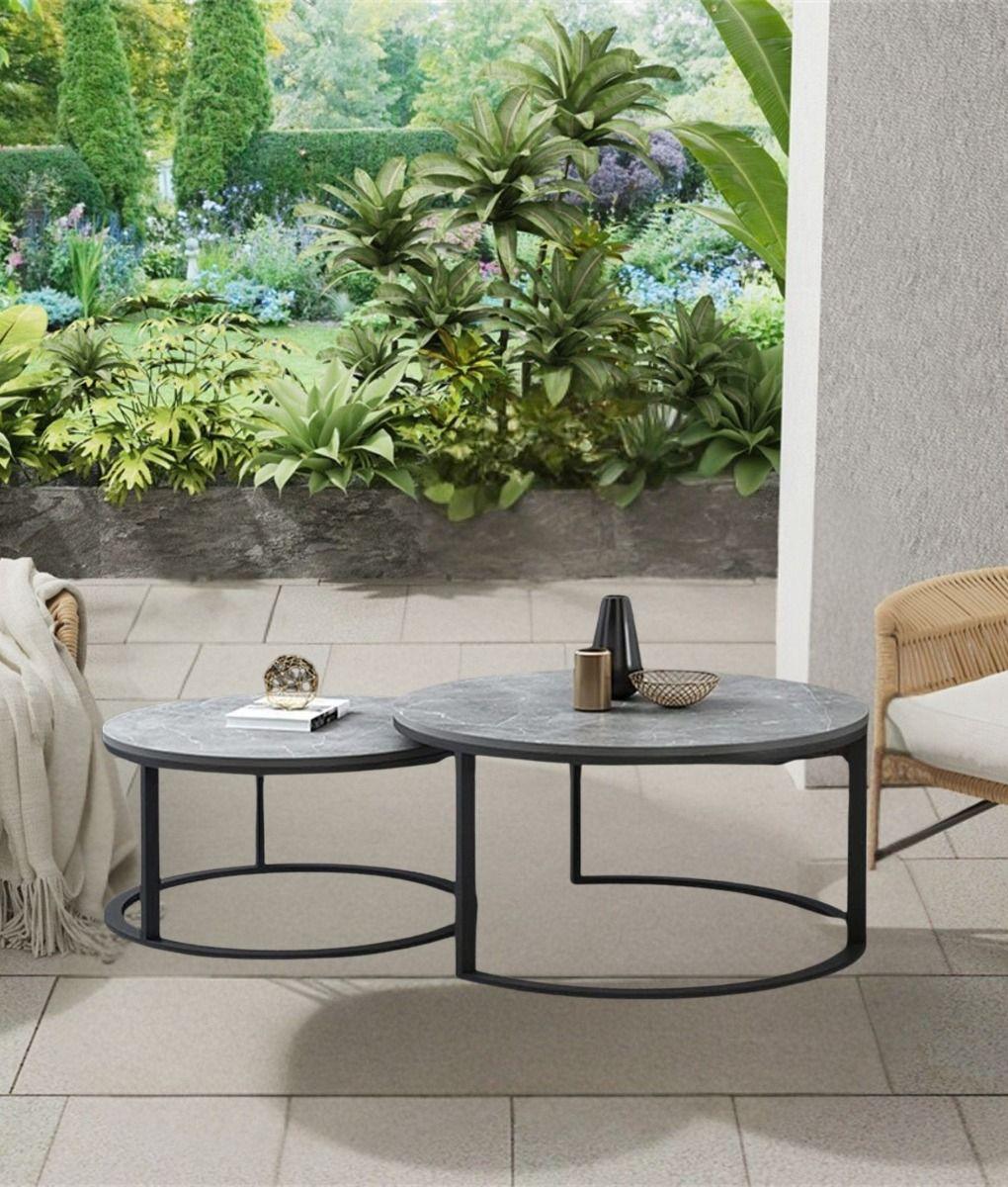 Set 2 Mesa Centro Auxiliar Decorativa Combinada Creativa Jhn-6