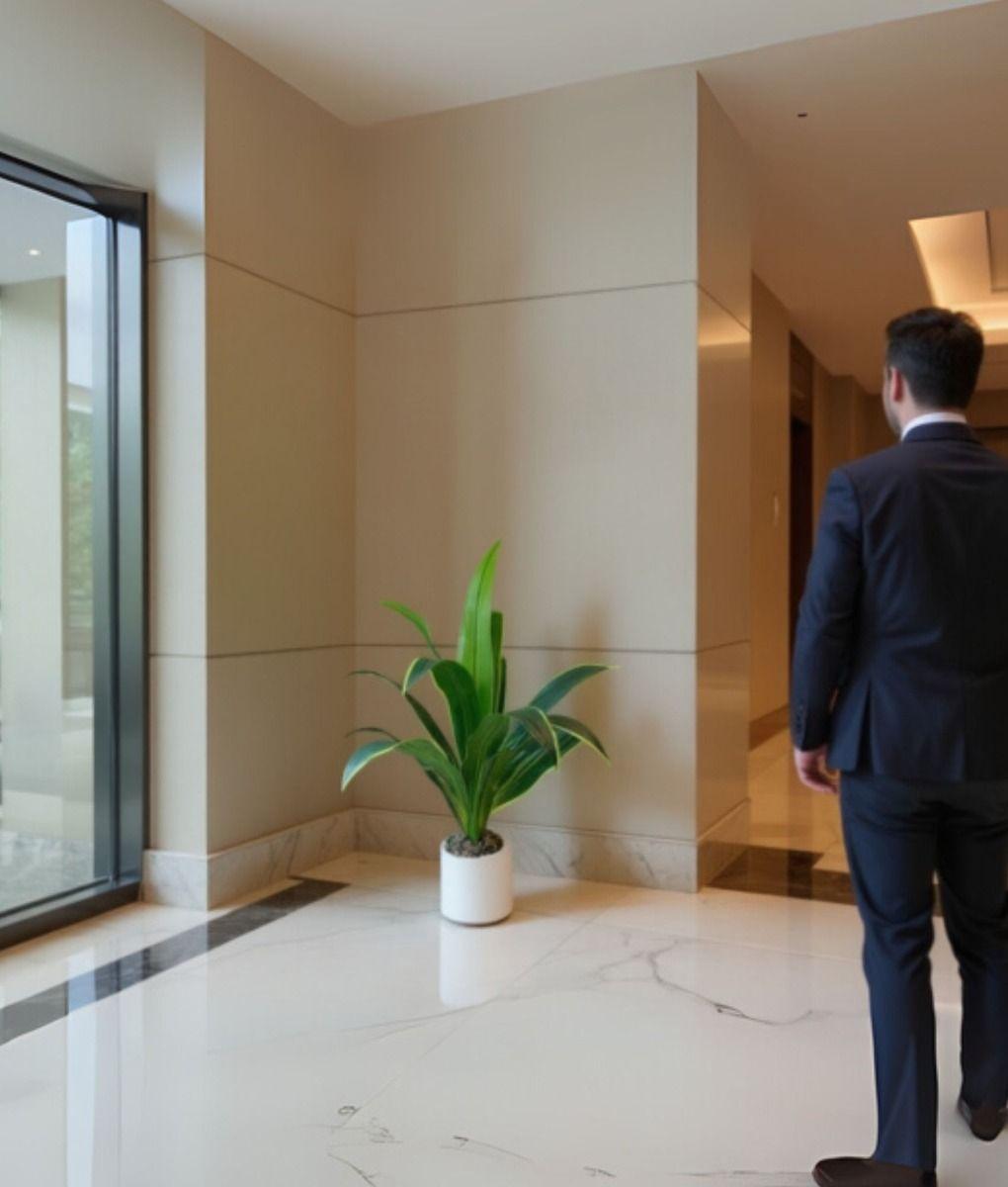 Planta Decorativa Artificial Diseño Tropical Hogar Jhn-3