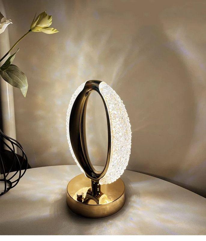 Lampara LED Diamond Cristal Tactil Dormitorio Mesa USB Lau-3
