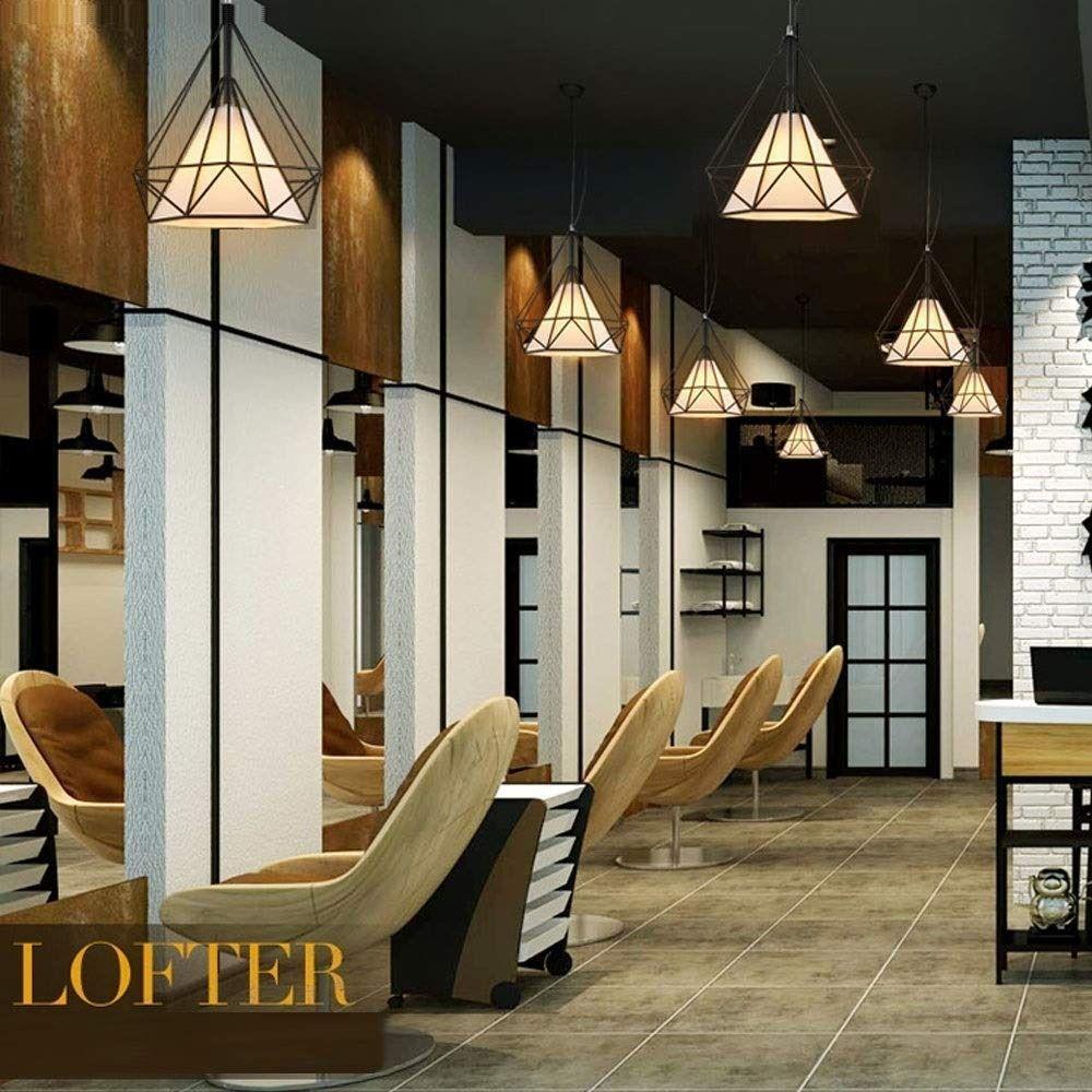 Lampara Colgante Araña Metal Forma Diamante Hogar Lau-8