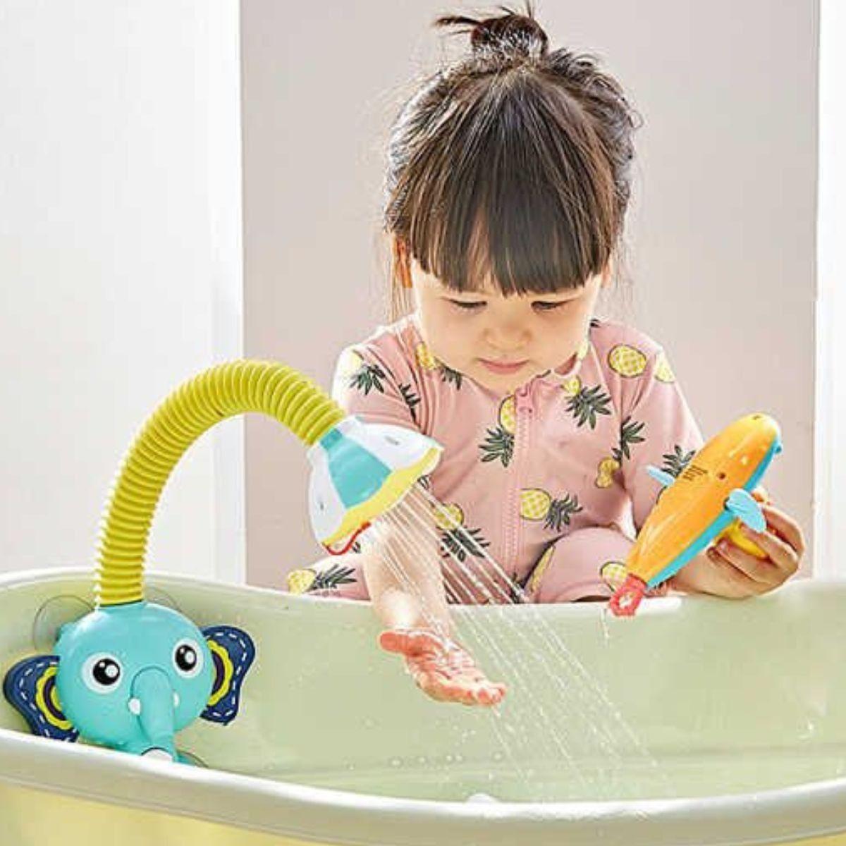 JUGUETE PARA BAÑO FORMA ELEFANTE HORA DE BAÑO DUCHA BEBE LAU-4