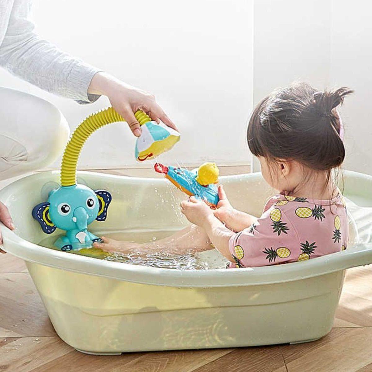 JUGUETE PARA BAÑO FORMA ELEFANTE HORA DE BAÑO DUCHA BEBE LAU-5