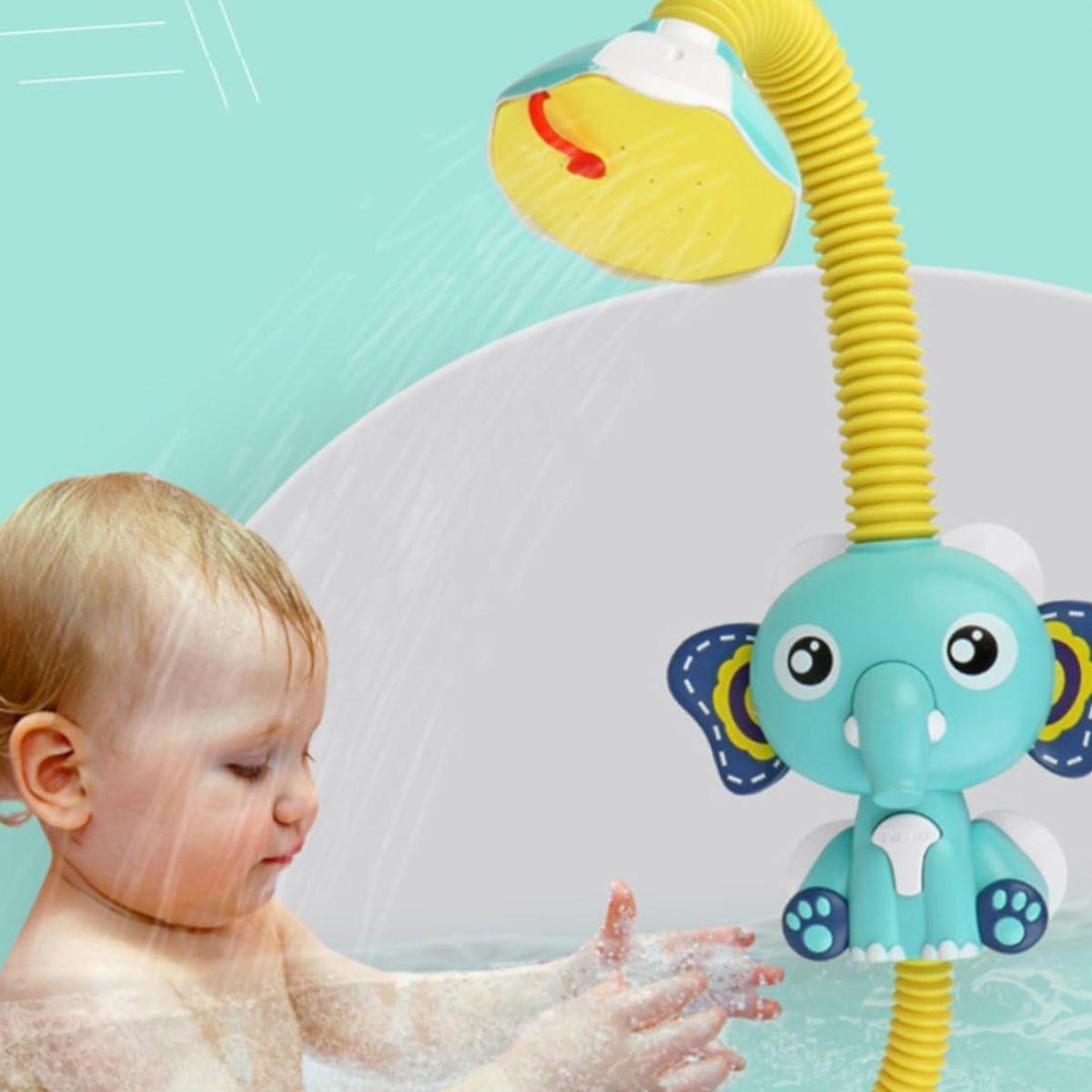 JUGUETE PARA BAÑO FORMA ELEFANTE HORA DE BAÑO DUCHA BEBE LAU-8