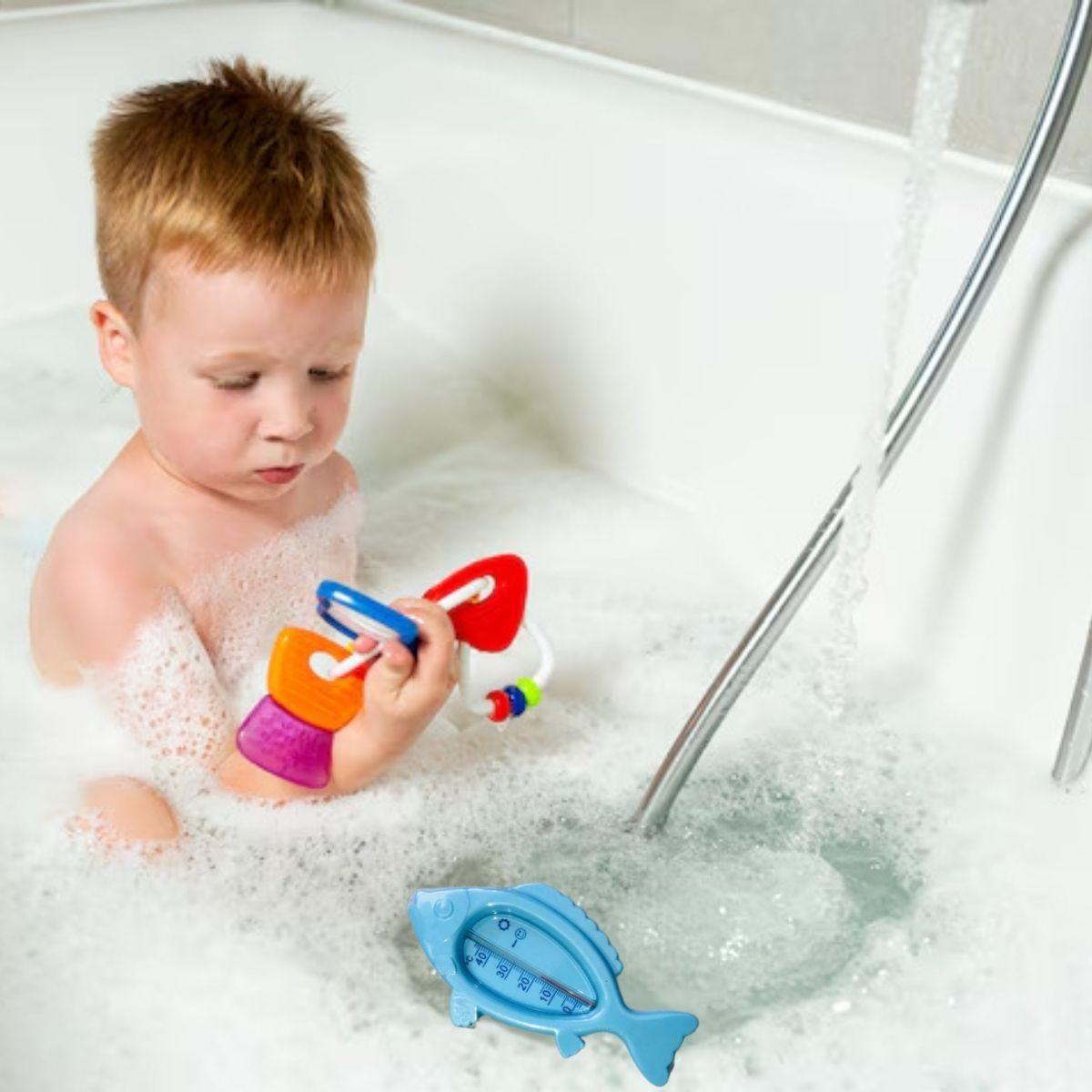 SET 7 TERMOMETRO DE BAÑO AGUA FORMA PEZ TEMPERATURA BEBE LAU-4