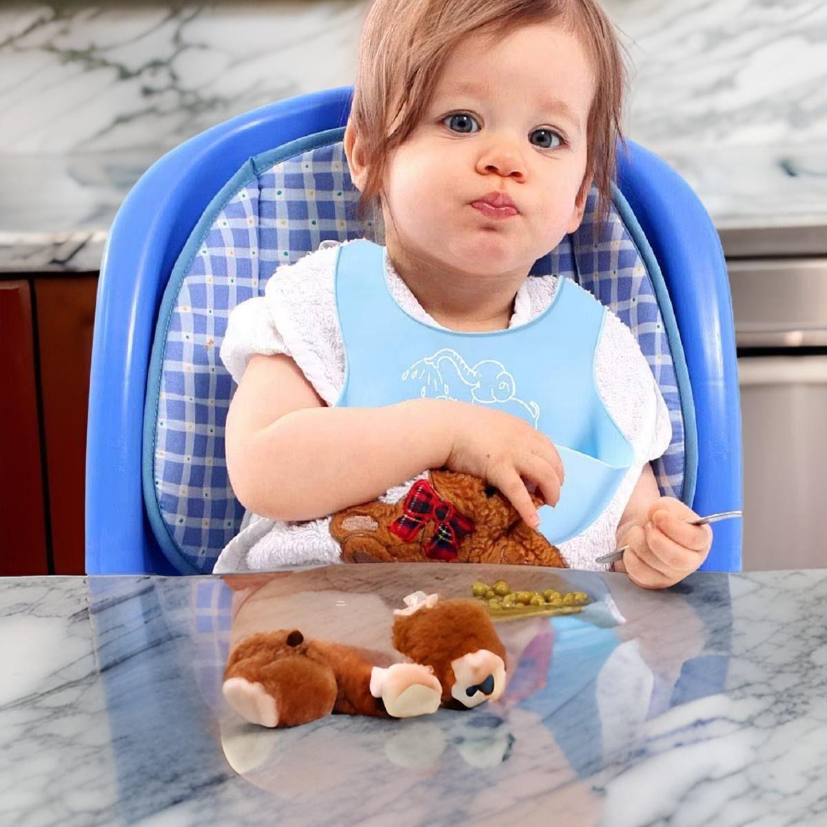 Set 4 Baberos Impermeables Silicona Antiderrame Bebes Lau-9