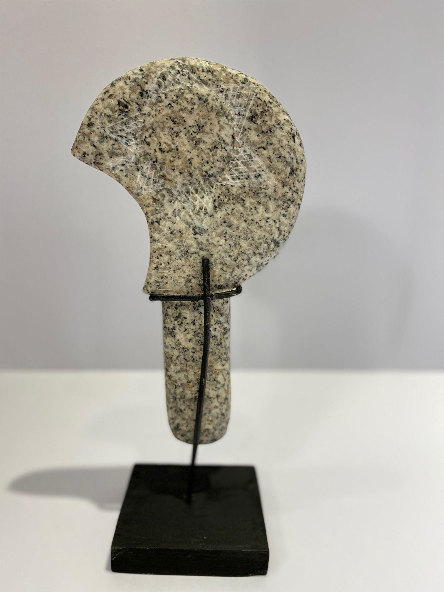 Escultura Clava Mapuche Gris-2