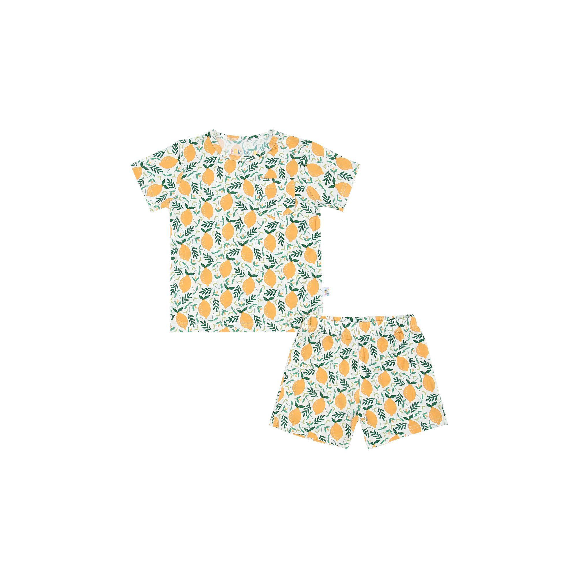 Pijama Corto Unisex Estampado Limones -0