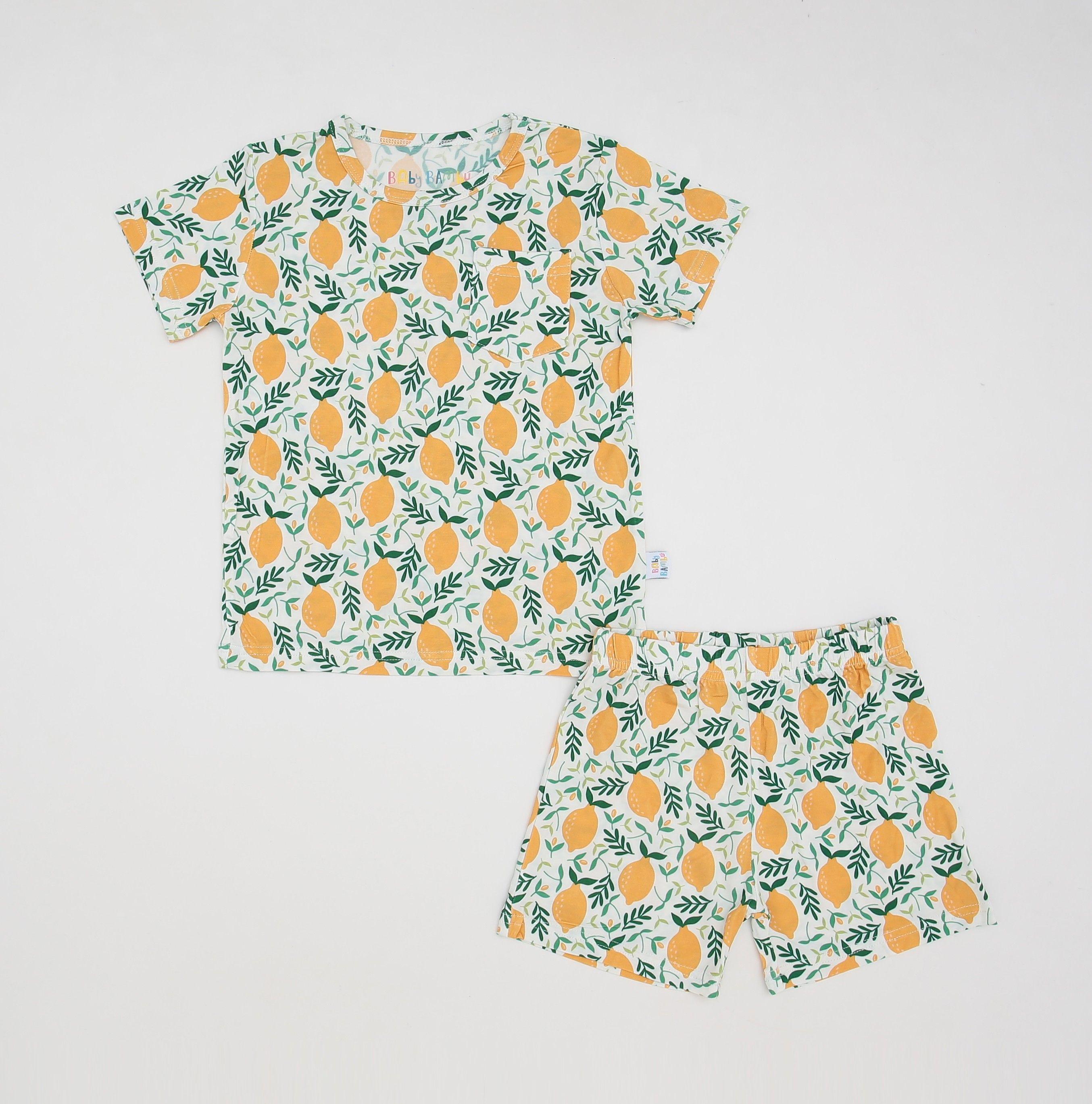 Pijama Corto Unisex Estampado Limones -1