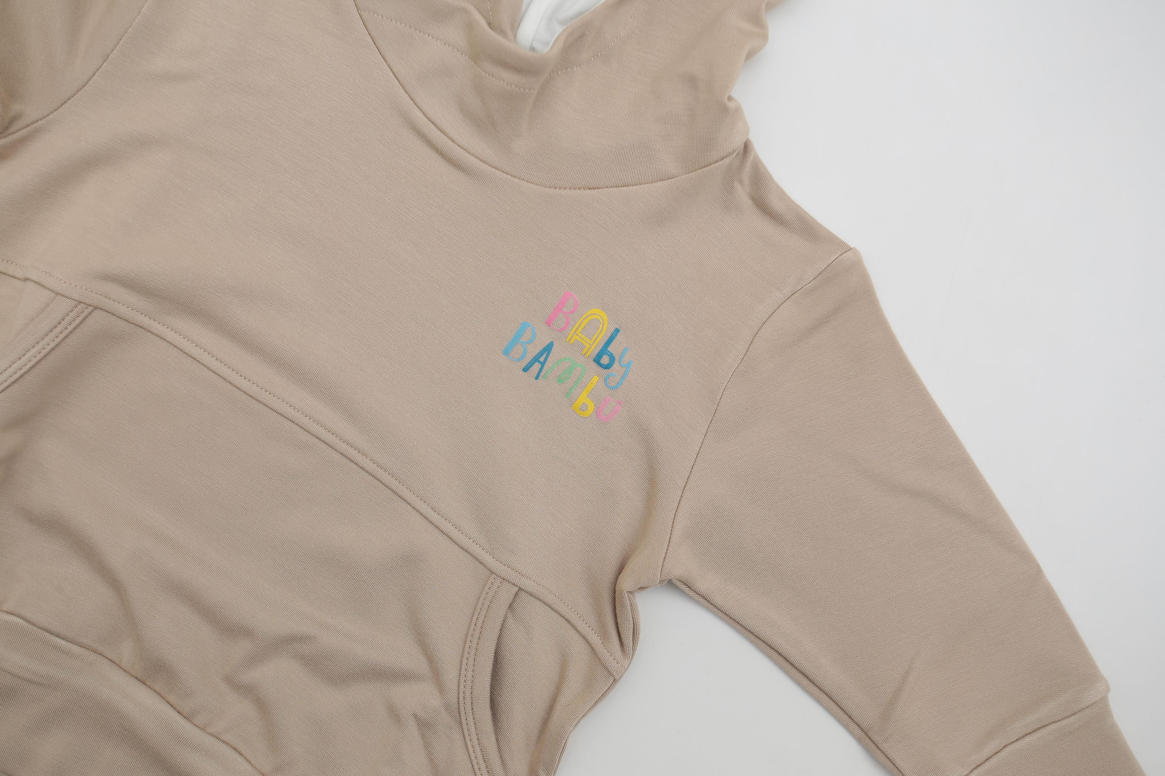 Polerón Niño Hoodie Premium Beige -5
