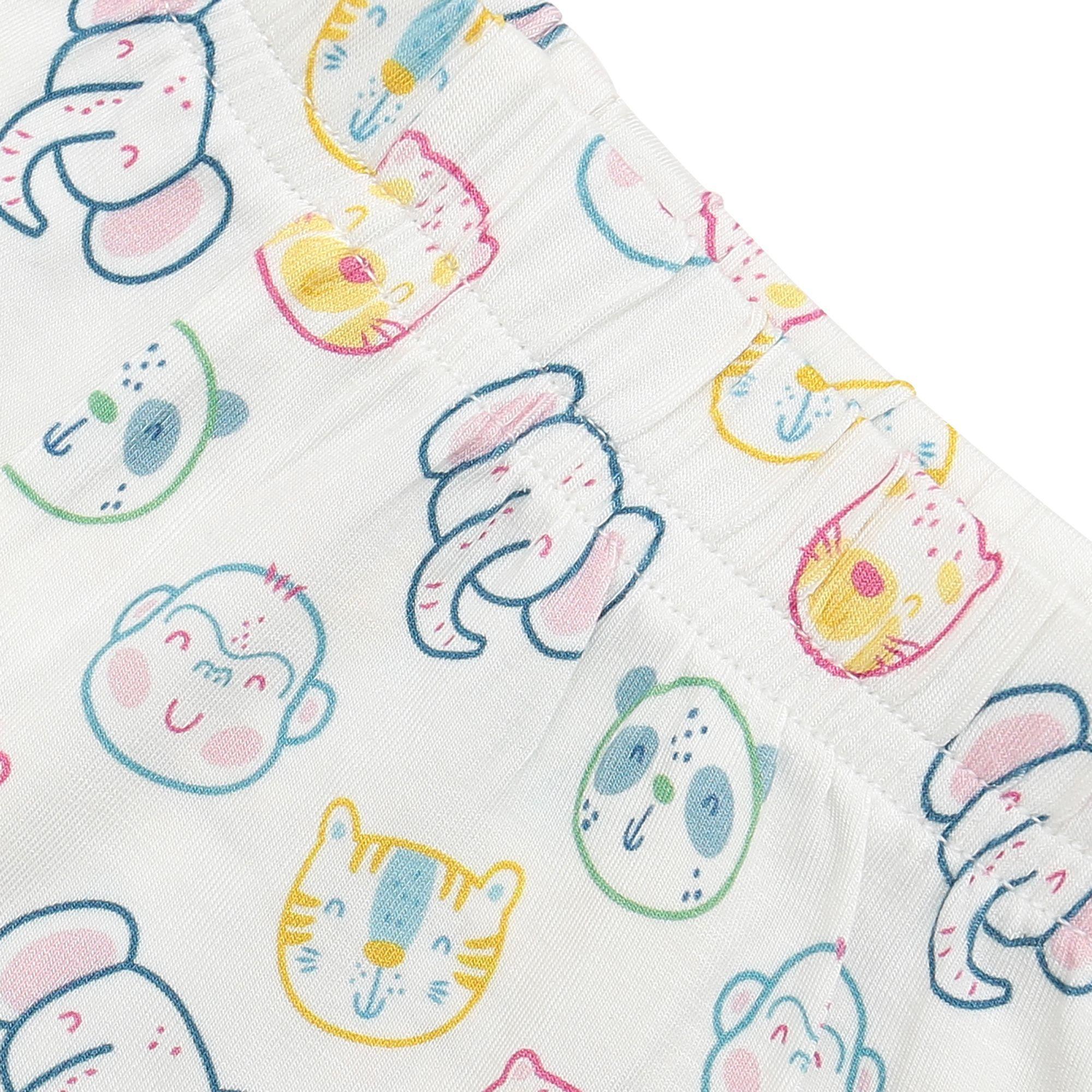 Pijama Corto Unisex Estampado Blanco Safari -3