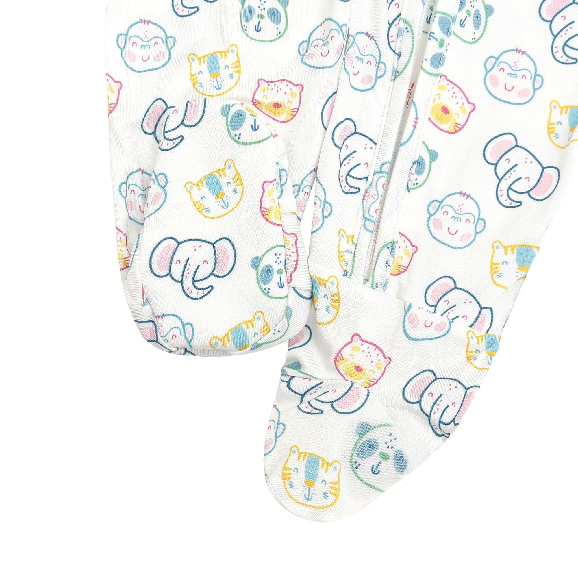 Pijama Estampado Enterito con cierre Bambú Premium diseño Safari-3