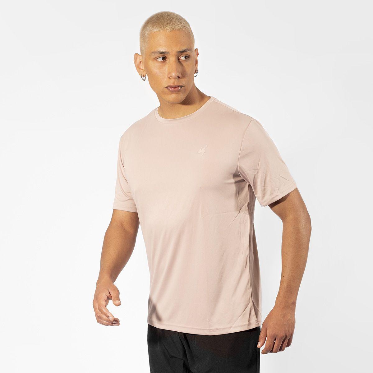 Camiseta Deportiva Korde Active Hombre Rosa Palido-0