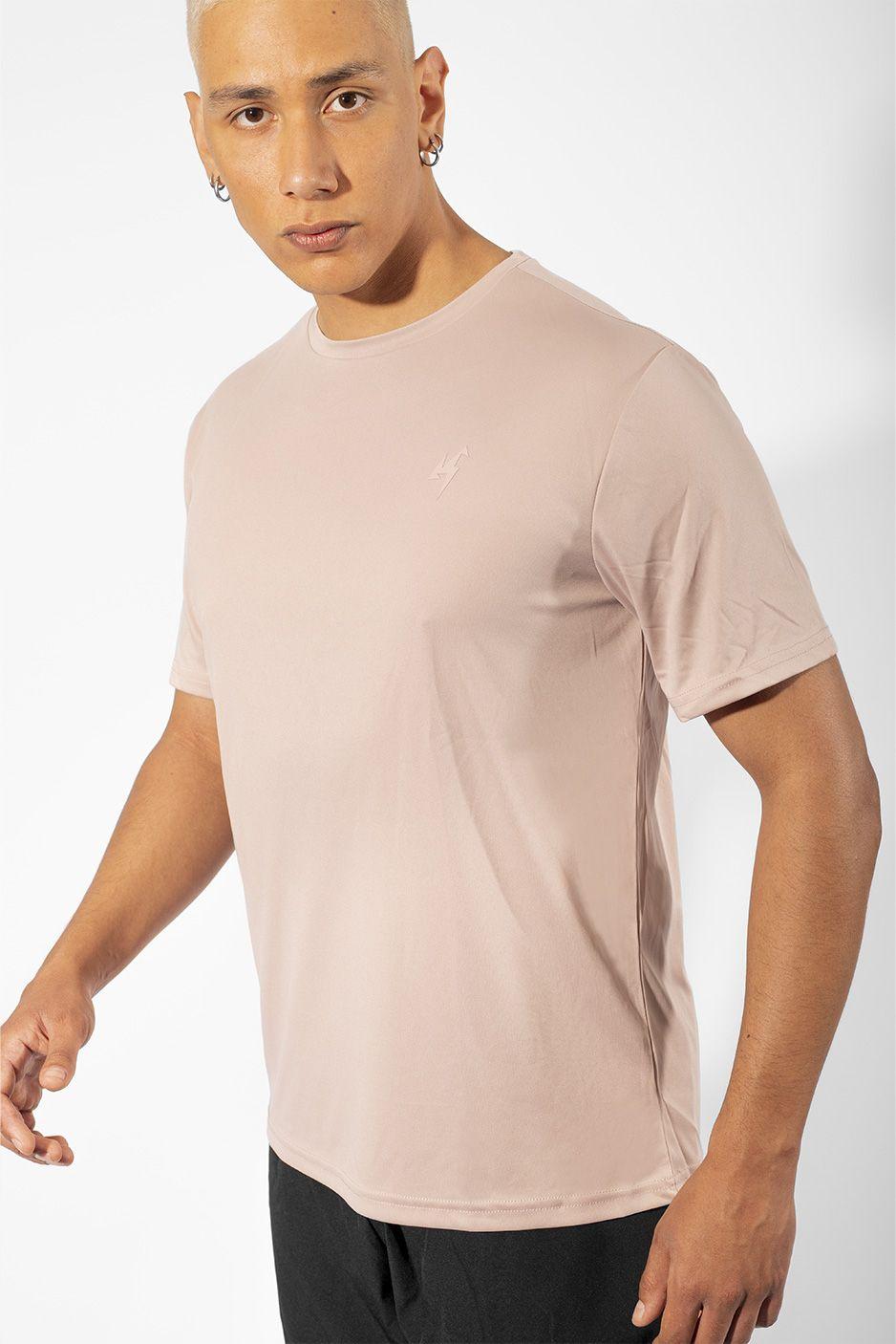 Camiseta Deportiva Korde Active Hombre Rosa Palido-2