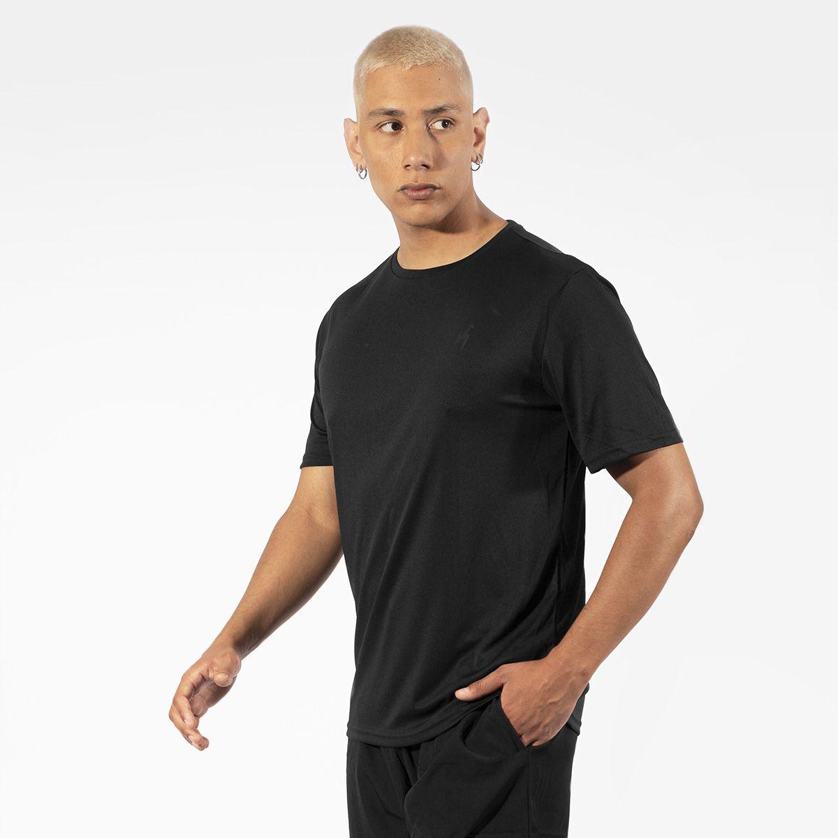 Camiseta Deportiva Active Korde Hombre Negro-0