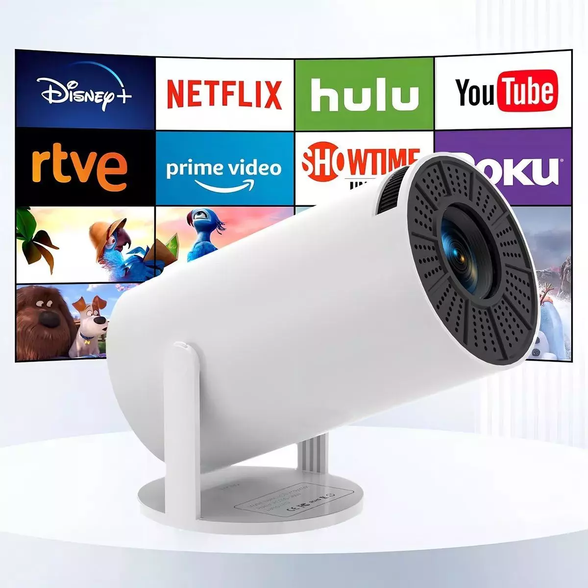 Proyector Mini HY300 HD Blanco con Android 11-3