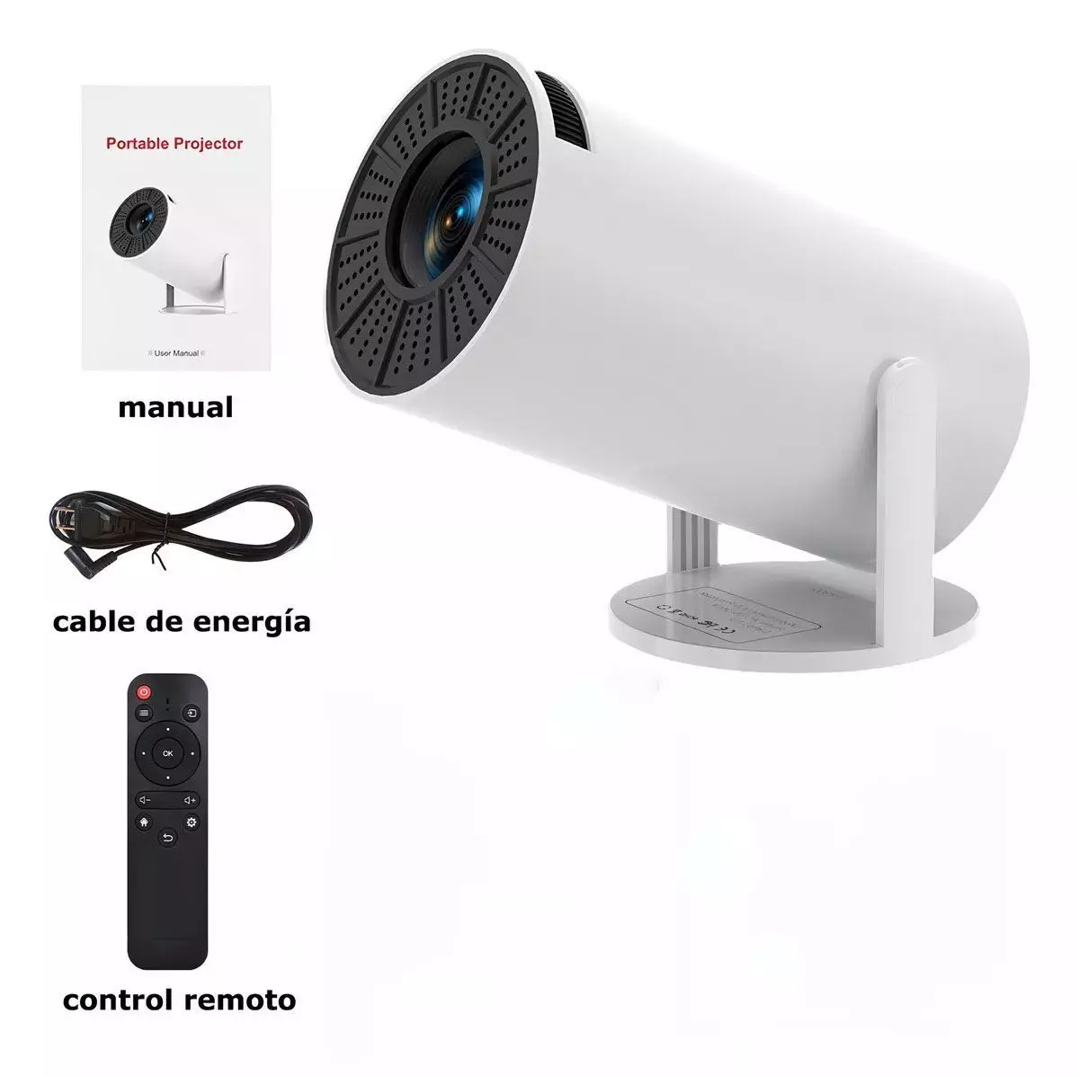 Proyector Mini HY300 HD Blanco con Android 11-4