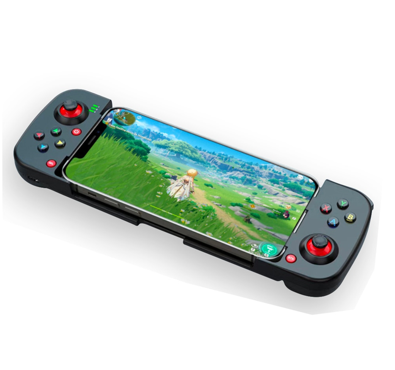Gamepad Bluetooth Extensible Para Celulares Y Tablet, Color Negro-0